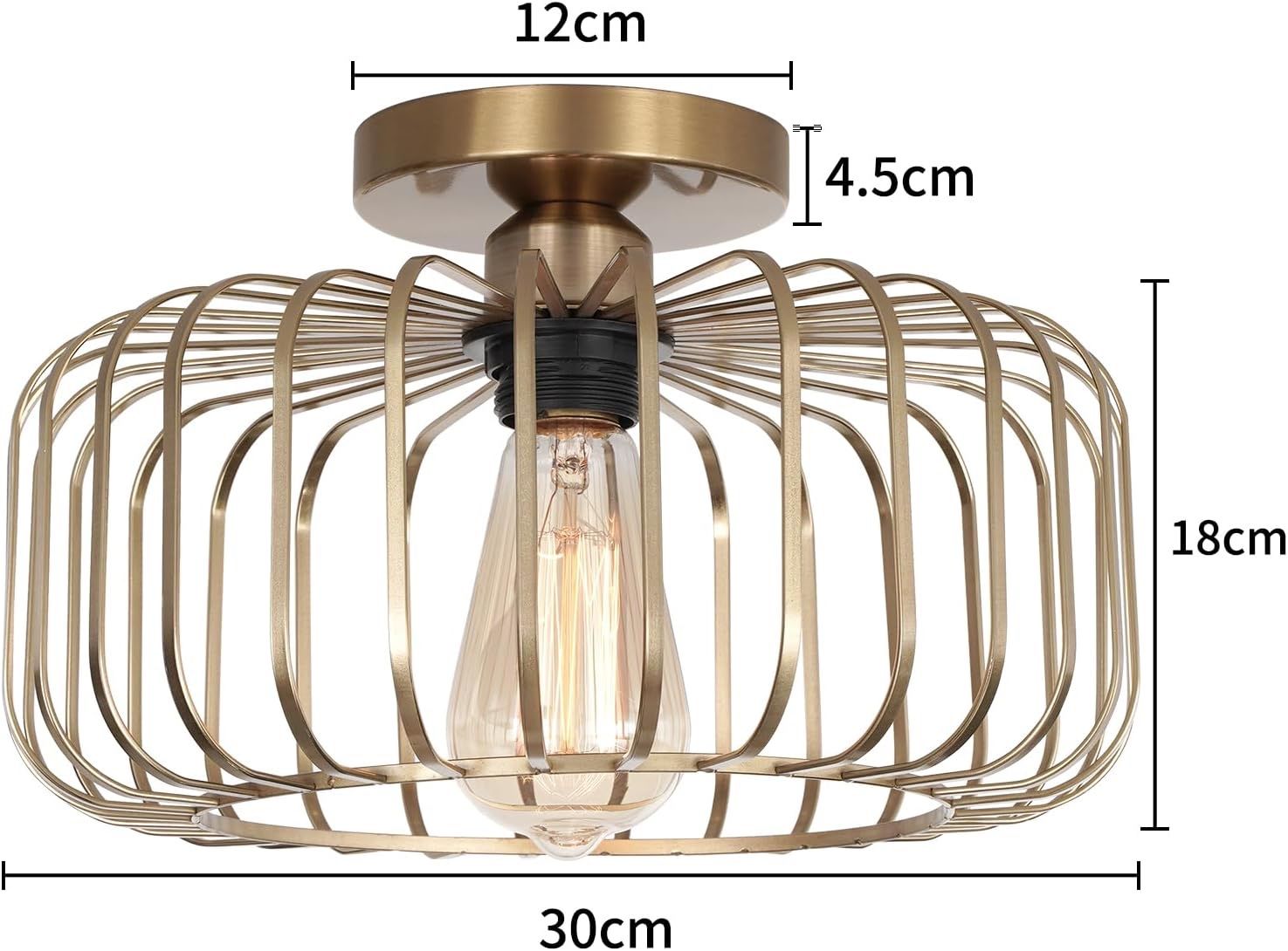 Lustres & lampes de plafonds: Vintage Deckenlampe Metall Gold E27 – Neuf avec emballage d'origine à Gossau ZH par amzbud 1