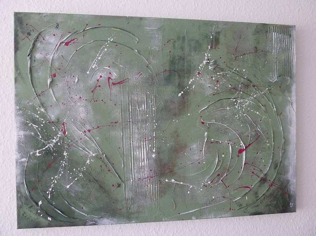 Tableaux: Bild "Greenpoint" (Mischtechnik) 50x70 cm – D'occasion à Bassersdorf par ella98