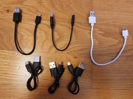 6x USB Kabelset // A auf USB Micro-B