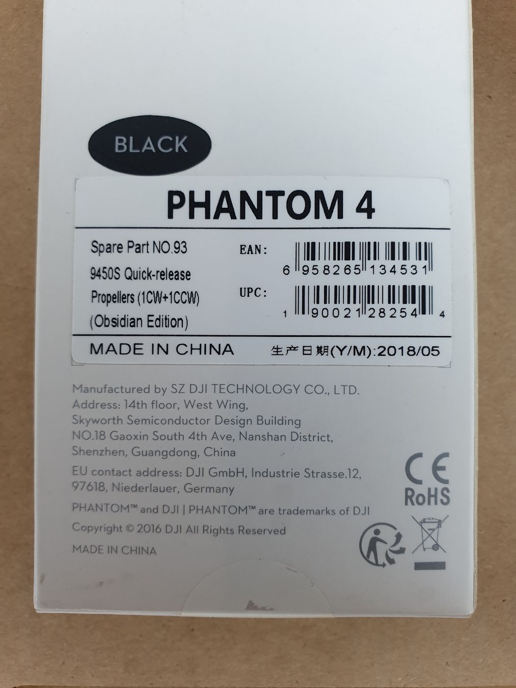 DJI Modellismo RC: DJI Phantom 4 Propeller 9450S Quick-release, Schwarz! – Nuovo e nell'imballaggio originale da Aathal-Seegräben venduto da Ru.Fi 2