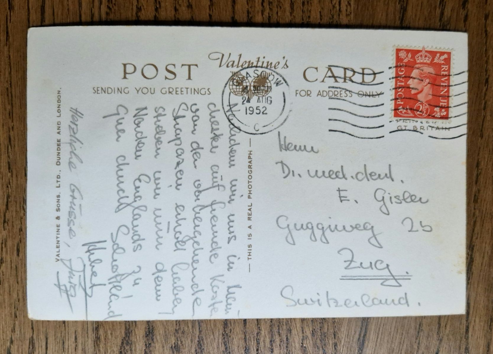 Cartoline postali: Eastgate, Chester, 1952 a. Dr. E. Gisler Zug – Usato da Ebikon venduto da Donar50 1