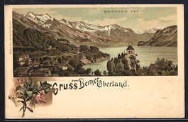 Litho Bern, Panorama vom Ort mit Blick a