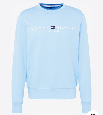 Logo-Sweater TOMMY HILFIGER, hellblau, Grösse XL