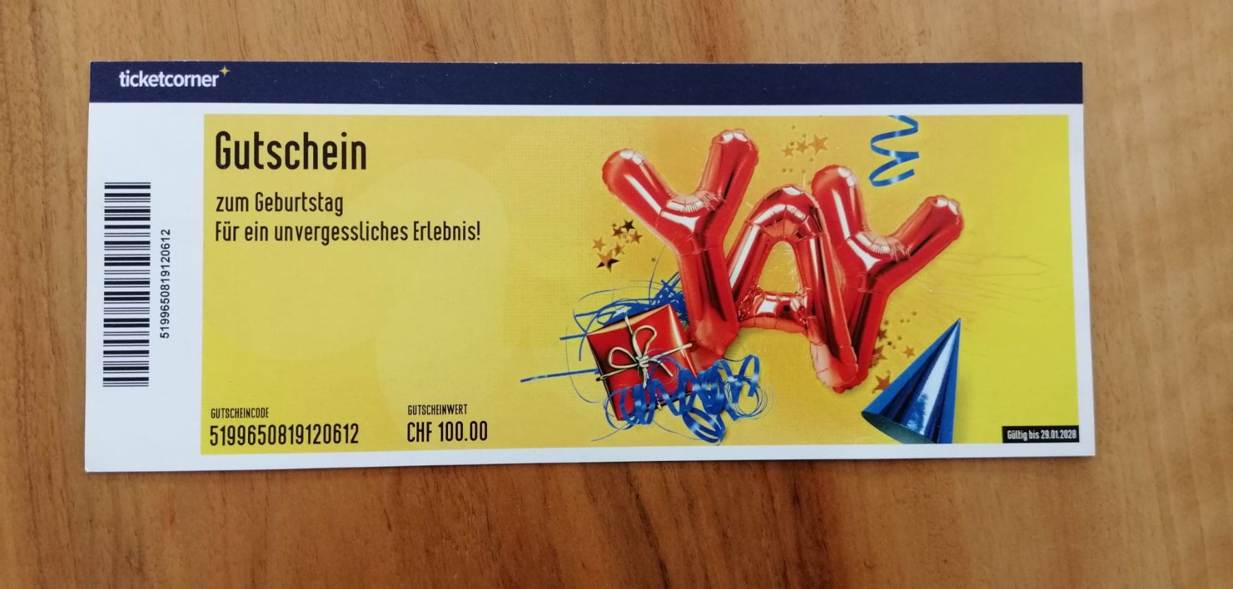 Ticketcorner Gutscheine: Gutschein Ticketcorner – Neu und originalverpackt aus Küssnacht am Rigi von Salmostar
