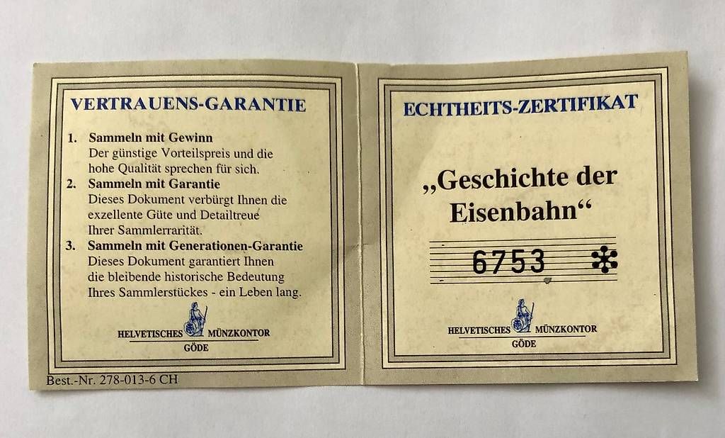 Tutti le monete: Gedenkmünze Spanisch Brötli-Bahn – Usato da Ittigen venduto da Ganjaiii 2