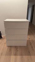 IKEA MALM Kommode – 4 Schubladen – Hochglanz Weiss