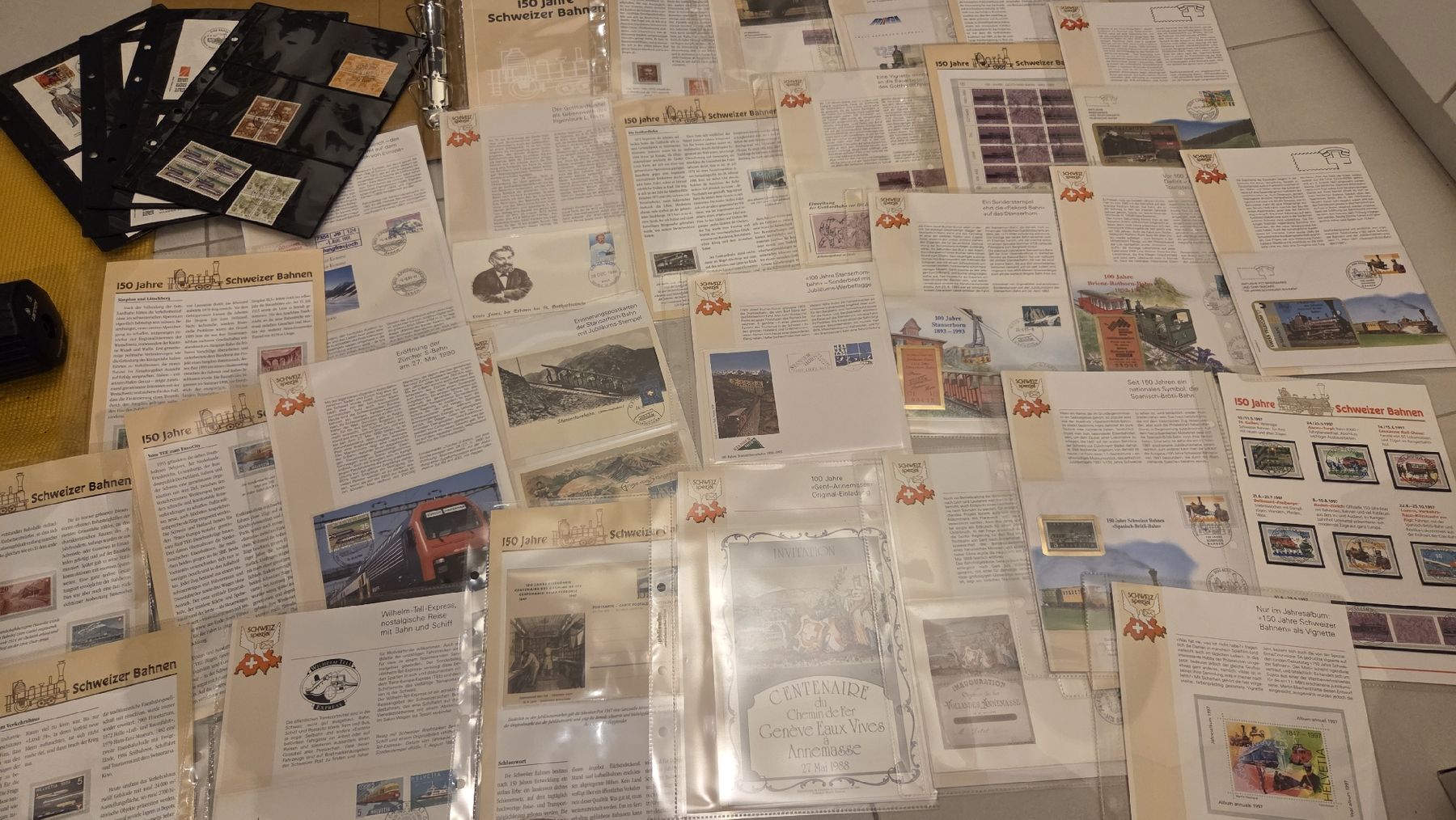 Alle Briefmarken: Album 150 Jahre Schweizer Bahnen – Gebraucht aus Arni AG von Moth68