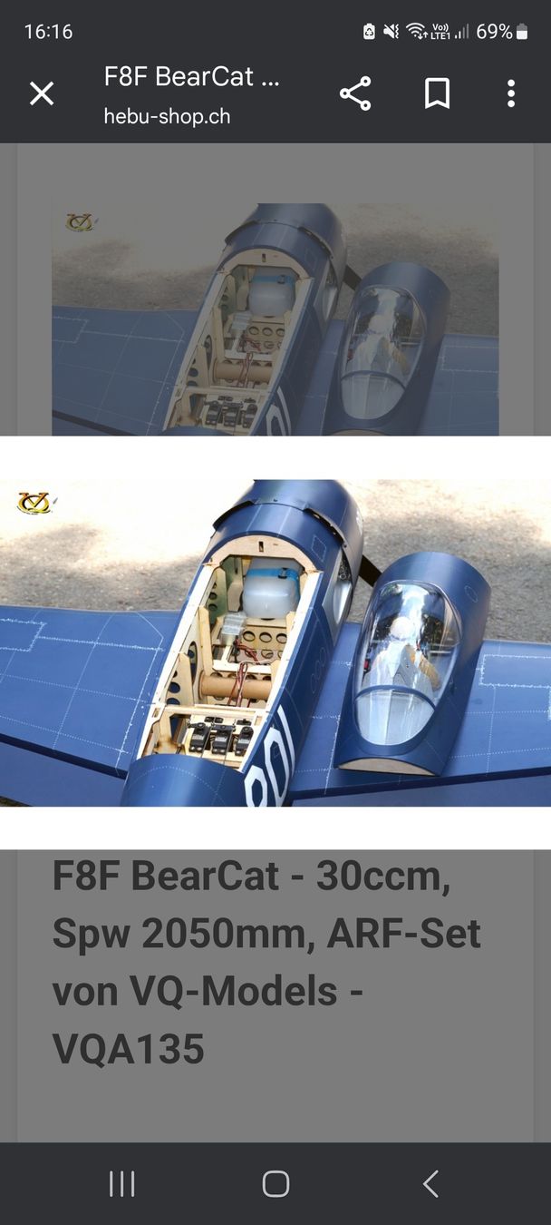 Modellismo RC: bearcat 2050mm arf mit motor 60ccm – Usato da Lupfig venduto da Metallica81 2