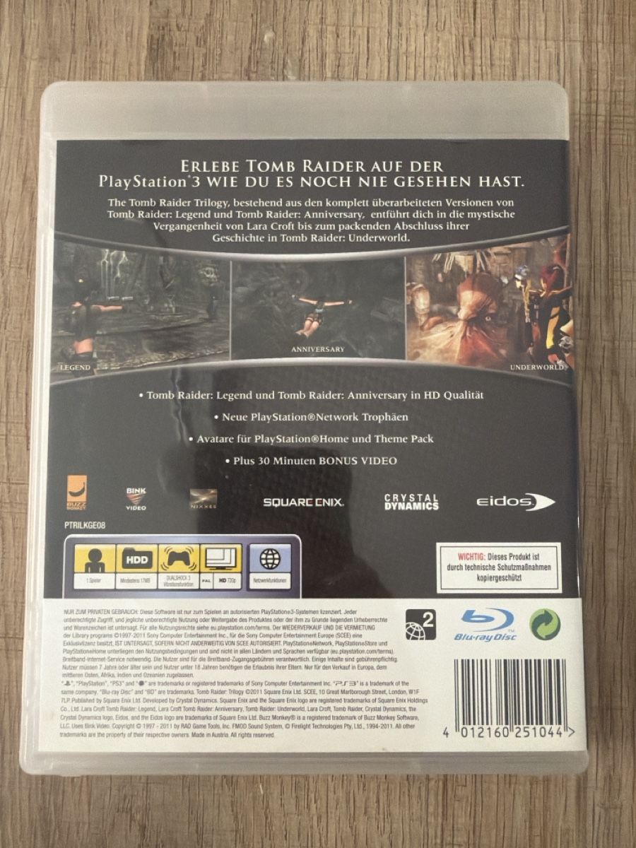 Jeux: Tomb Raider Trilogy HD Ps3 – D'occasion à Hagendorn par masterchieff 1
