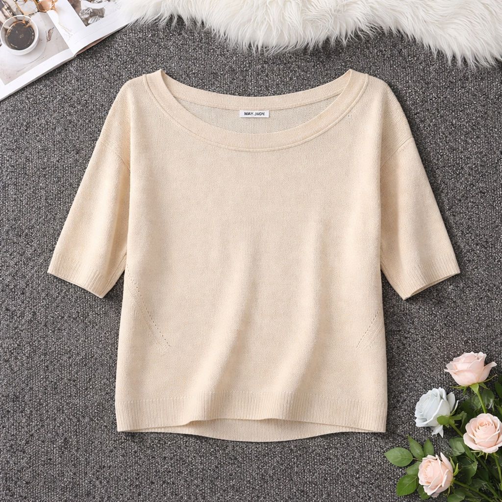 Max & Moi Maglioni & Felpe: Pull Max&Moi beige élégant, 100% cachemire – Nuovo (secondo la descrizione) da Vuisternens-Romont venduto da gol_xp6p 2