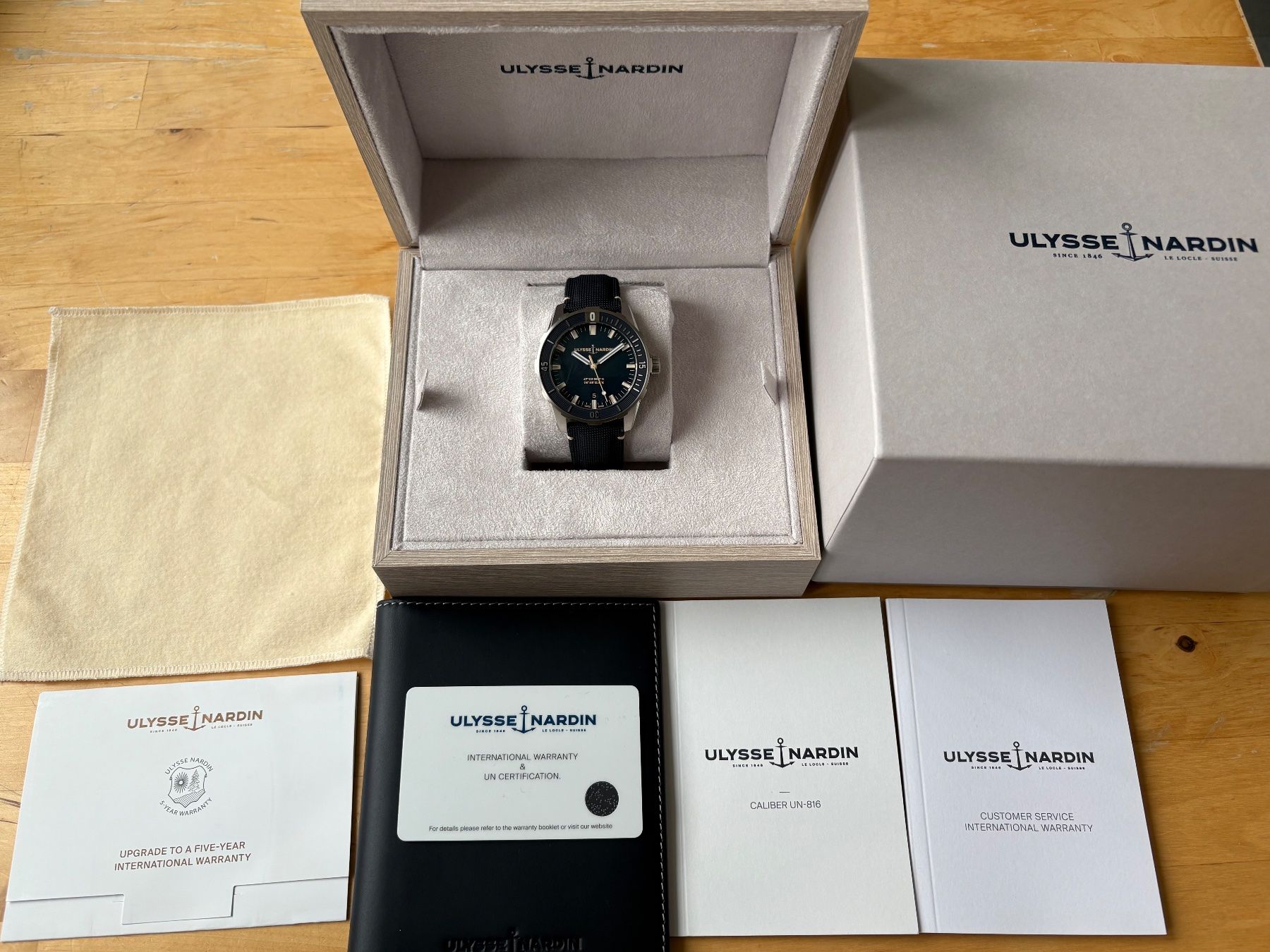 Ulysse Nardin Orologi: Ulysse Nardin Diver 42 Blue Fullset – Usato da Birsfelden venduto da Mynos 3
