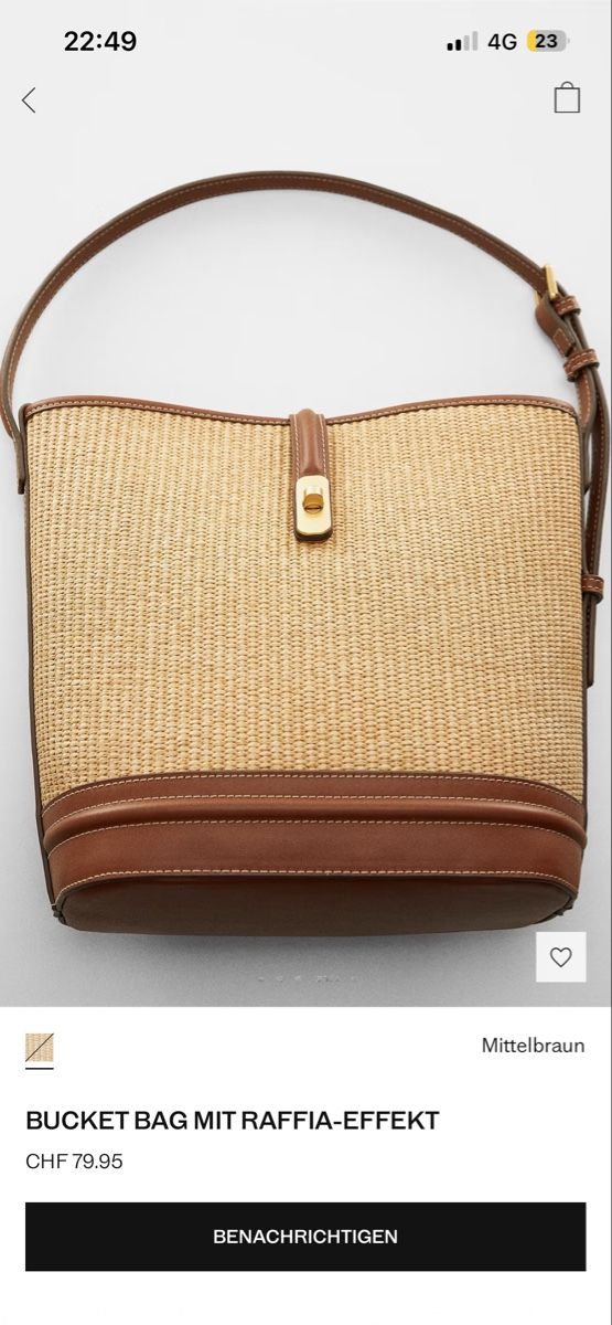 Mango Borse da donna: Bucket Bag Raffia-Effekt Mango Damen – Nuovo (secondo la descrizione) da Zürich venduto da sellingmystuff1 5