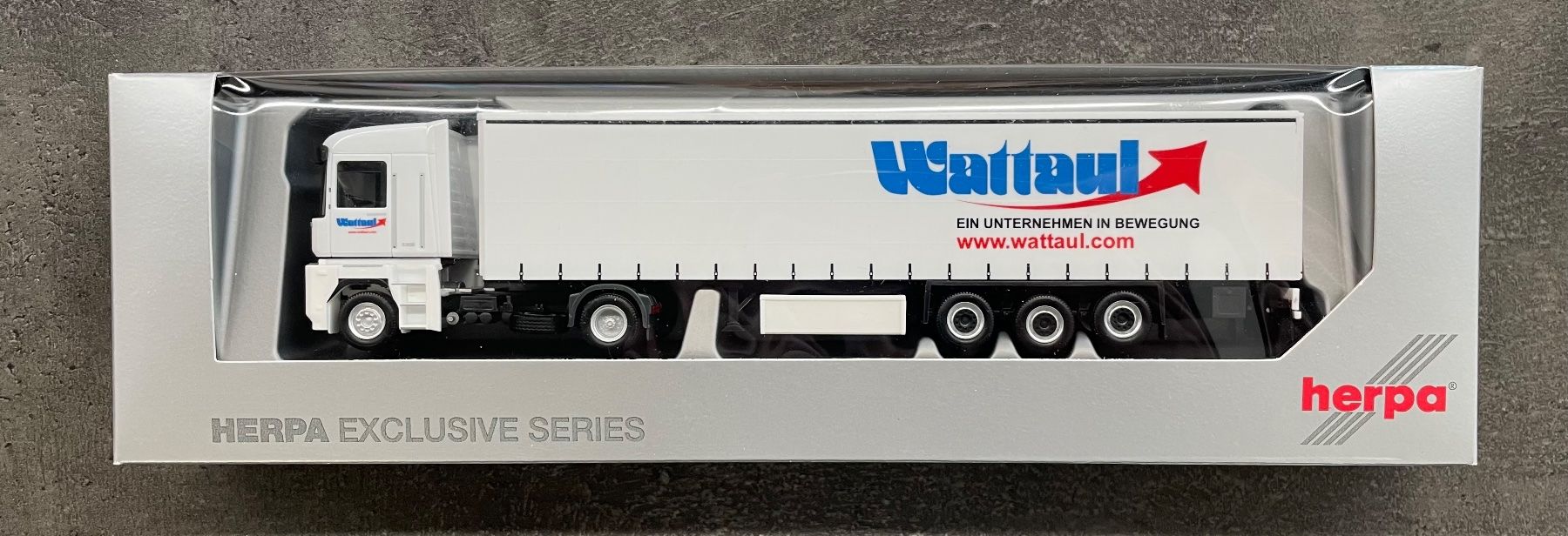 Herpa Kit di modellismo & Modellini statici: Herpa Truck 913720 "Wattaul" – Nuovo e nell'imballaggio originale da Sursee venduto da Toni-SpielSursee