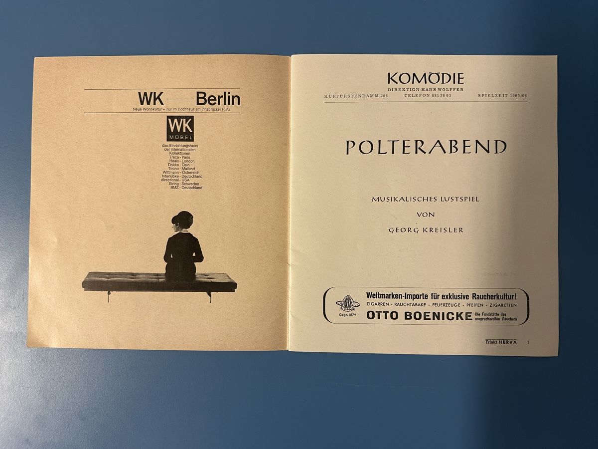 Documenti: 3 Theaterprogrammhefte Berlin 1965/66 – Usato da Flaach venduto da Hardrain 8