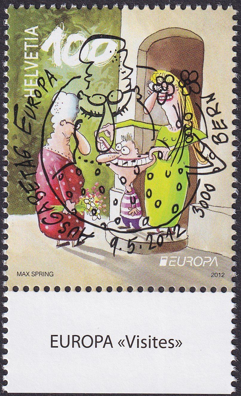 Tutti i francobolli: 2012, Nr.1432 "Besuche" mit Ersttags-Voll-Stempel + TABS – Usato da Sursee venduto da Luzernerraute