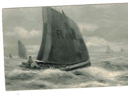 Segelschiff Boote Sturm Poststempel 1915  Schiffe