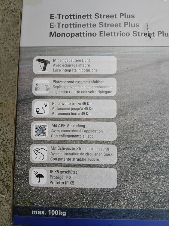 Kickboard: E-Trottinett Street – Neuf avec emballage d'origine à Schötz par zuljin 1