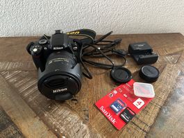 Nikon D40x mit Nikkor 18-200 VR + Ladegerät/Simkarte