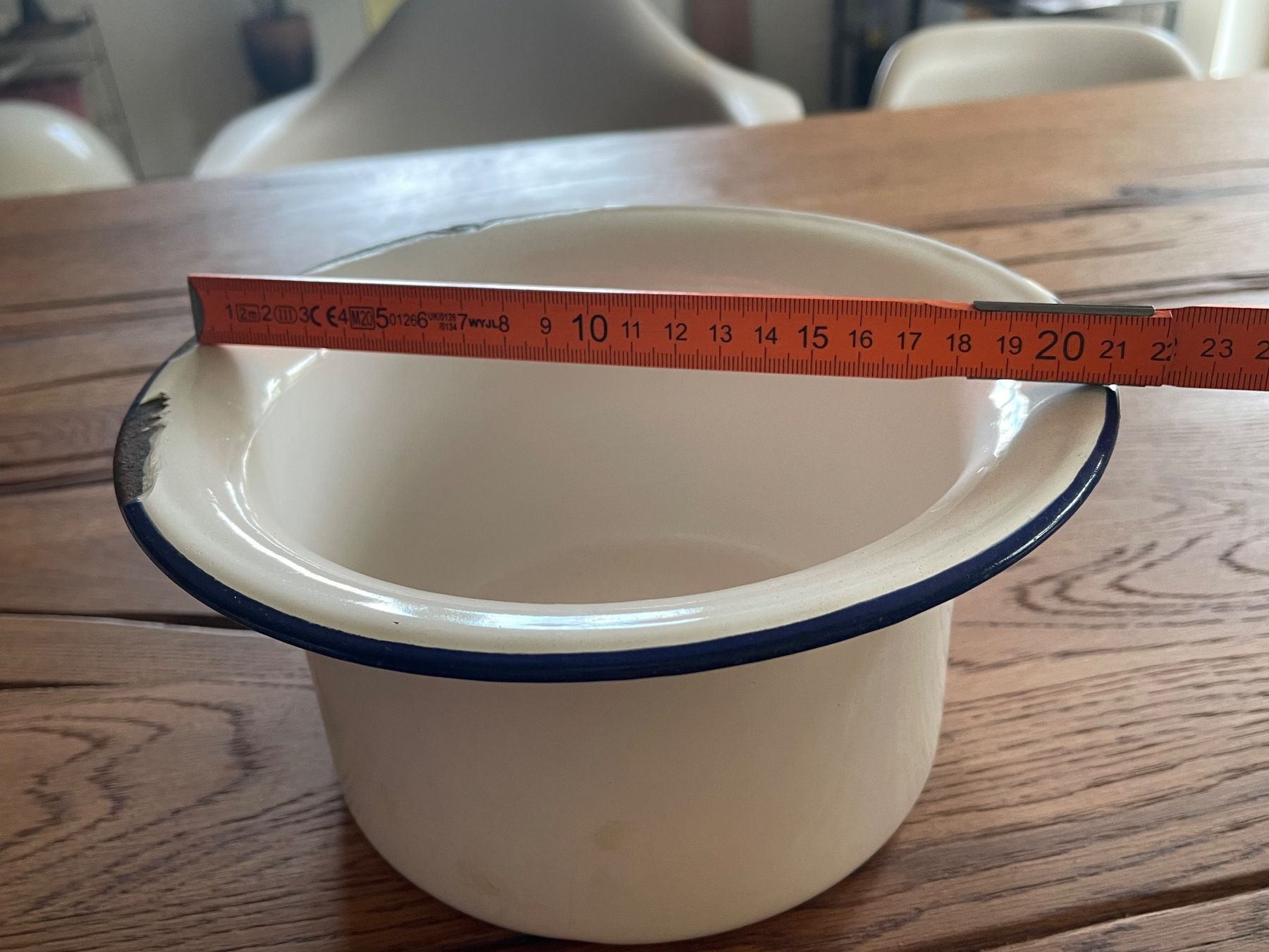 Pentole: Vintage Emaille Topf 22cm Shabby Chic Deko – Usato da Zuerich venduto da Dorsi 4