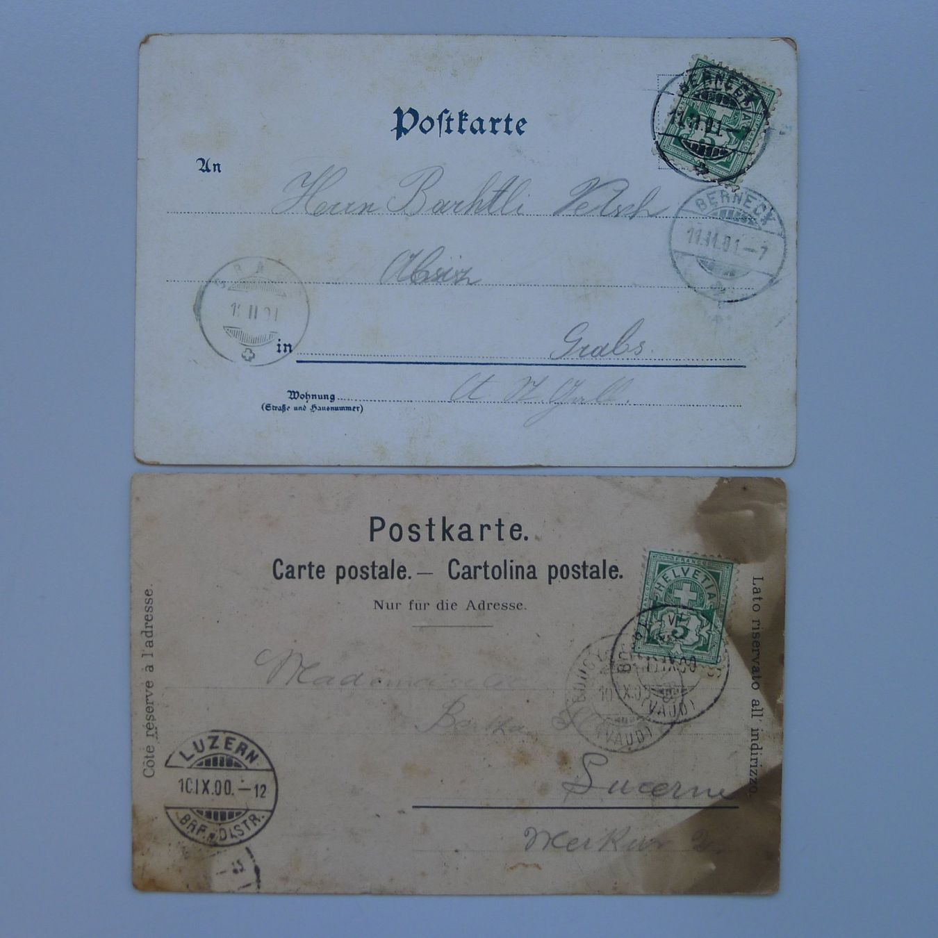 Cartoline postali: Sammlung ANSICHTSKARTEN etwas LITHO, total 53 Stück. – Usato da Sursee venduto da Luzernerraute 6