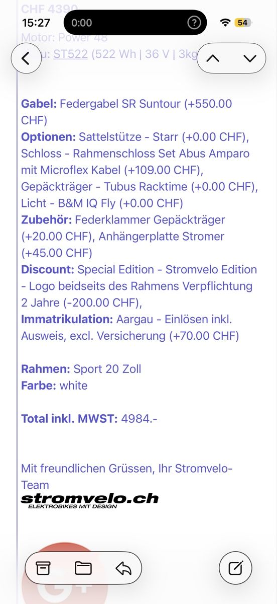 Stromer Biciclette: Stromer ST 1 33km/h zu verkaufen – Usato da Brugg venduto da missladyjj11 8