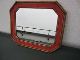 Schlichter Wandspiegel aus Massiv-Holz, Vintage