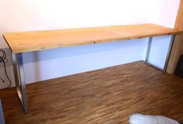 Massiver Holztisch 248 × 62 cm, Echtholz