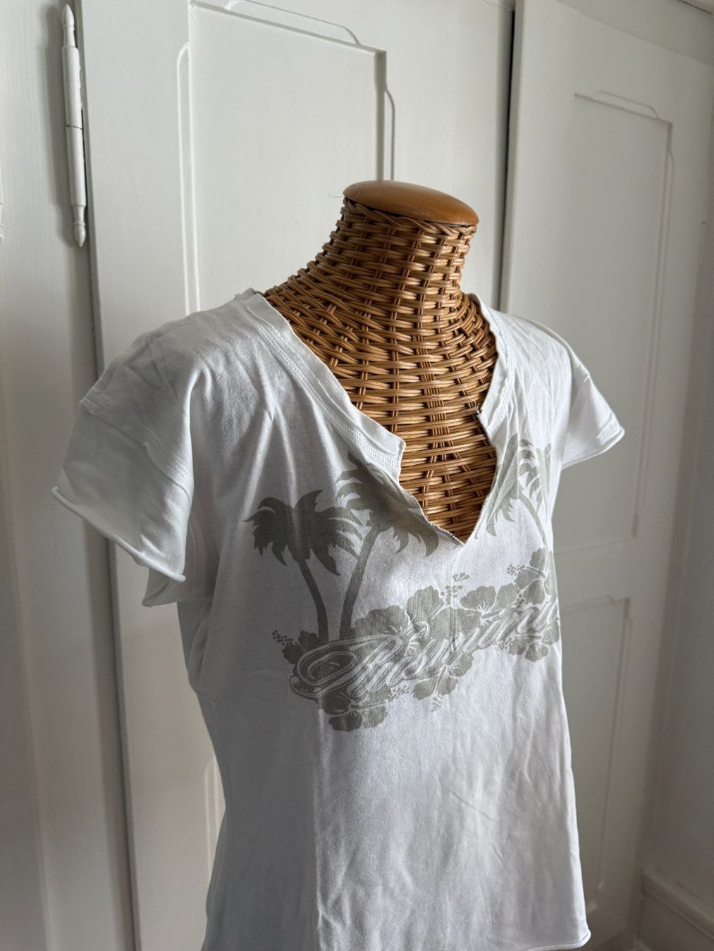 T-shirt: PLUSMINUS - T-Shirt weiss gemustert L – Usato da Zürich venduto da Diazaio 1