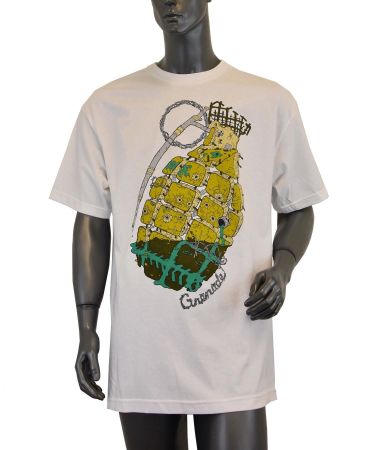 Grenade Herren Skateboard  T-Shirts weiss /Grösse: L