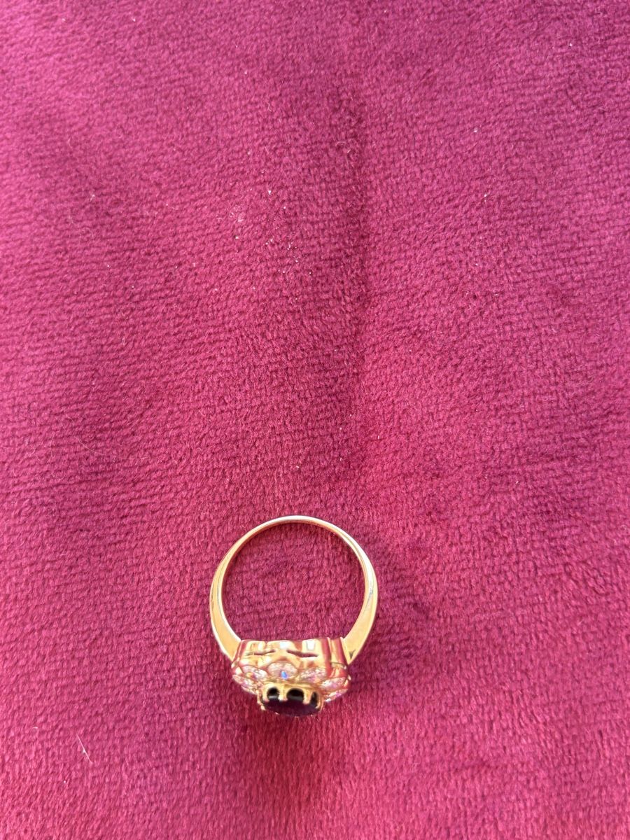 Ringe: 14K Roségold Ring mit Saphir und Diamanten – Gebraucht aus Jonen von nomzeif 4