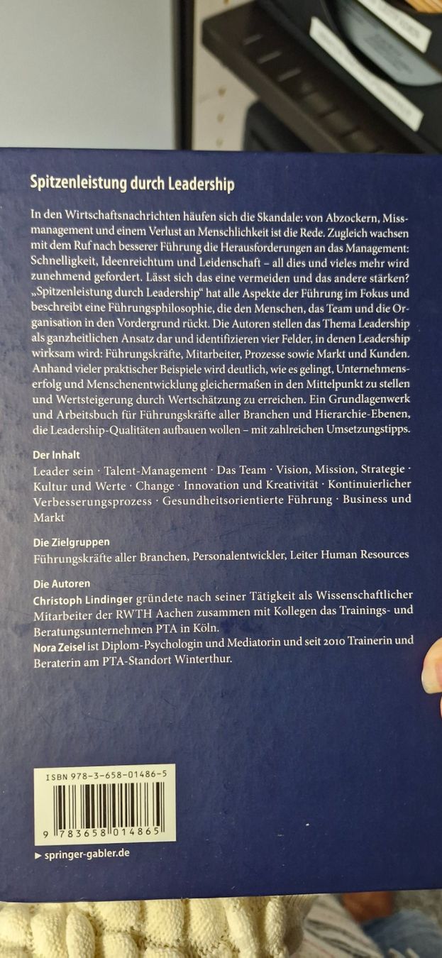 Livres: Spitzenleistung durch Leadership – Neuf (Voir description) à Zell ZH par Eva-Jana 1