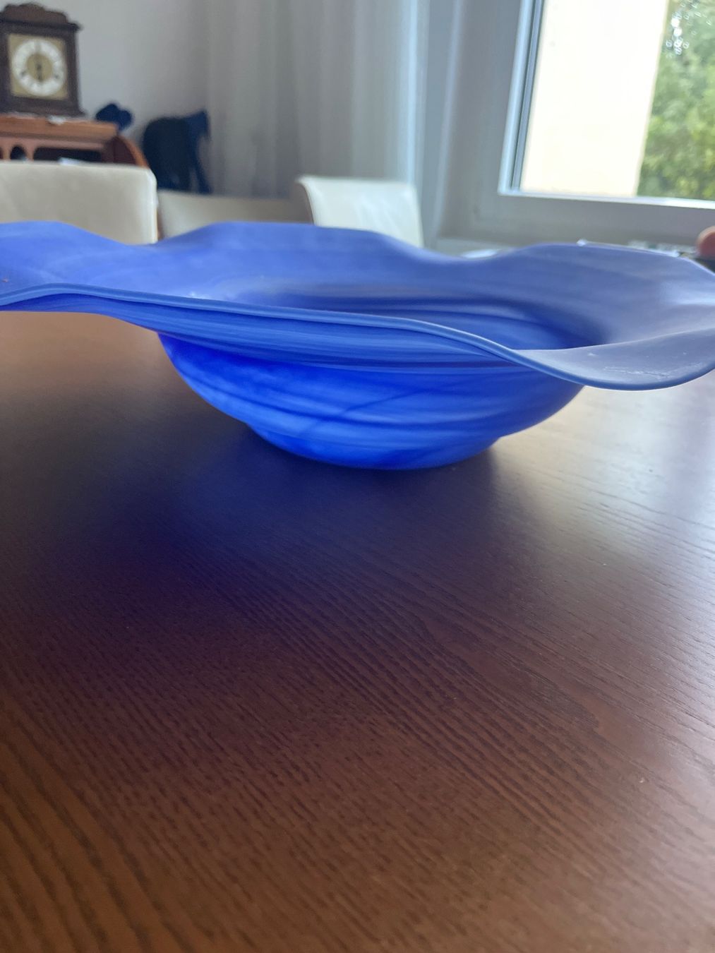 Ciotole: Glasschale blau gewellter Rand – Usato da Bonstetten venduto da KarlHungus 1