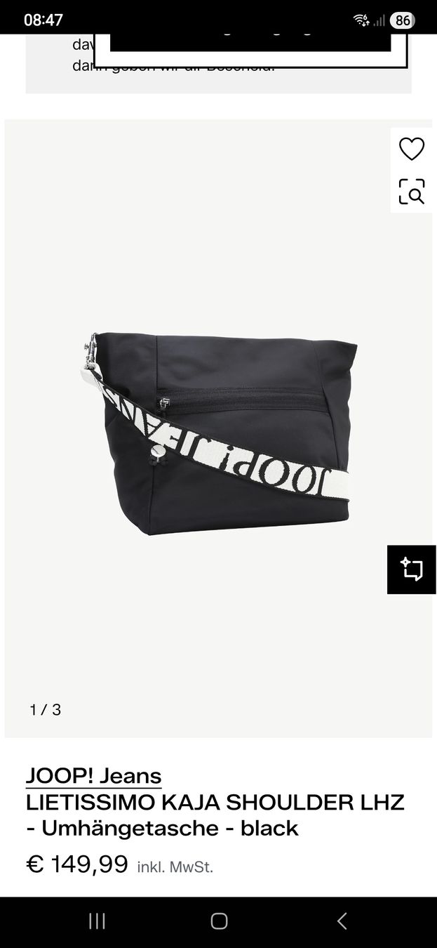 Joop Taschen für Damen: original JOOP! lietissimo kaja – Neu (gemäss Beschreibung) aus bellinzona von zeus6535