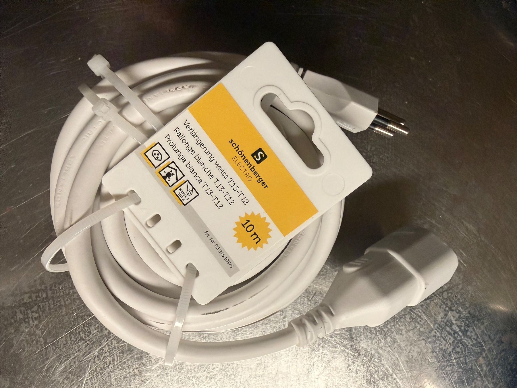Kabel: Rallonge blanche 10m T.13-T.12 – Neu und originalverpackt aus Delémont von dji_jf7p