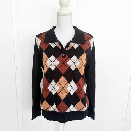 SHEIN Pull Argyle Losanges Multicolore - Taille S / 36