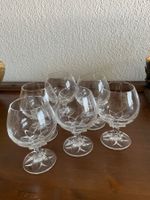 6 Cognac Schwenker Gläser Bleikristall