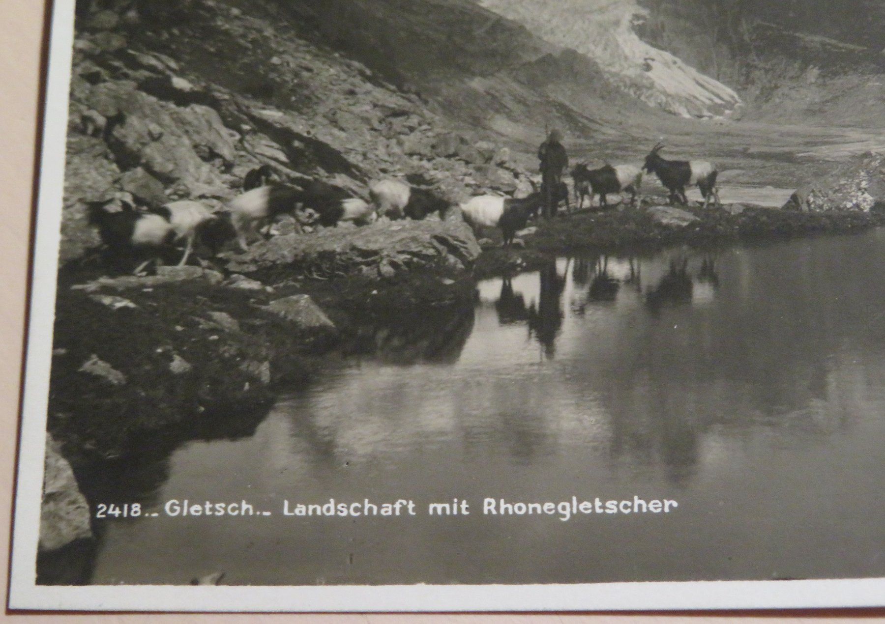 Cartoline postali: AK Gletsch mit Rhonegletscher, um 1930 – Usato da Oberriet SG venduto da Manick 2