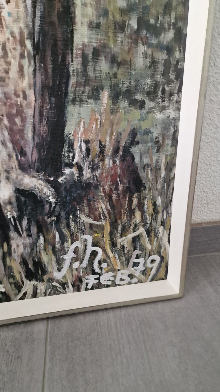Tableaux: Grosses, wunderschönes Gemälde: Eule – D'occasion à Wil  AG par Kfloh 2