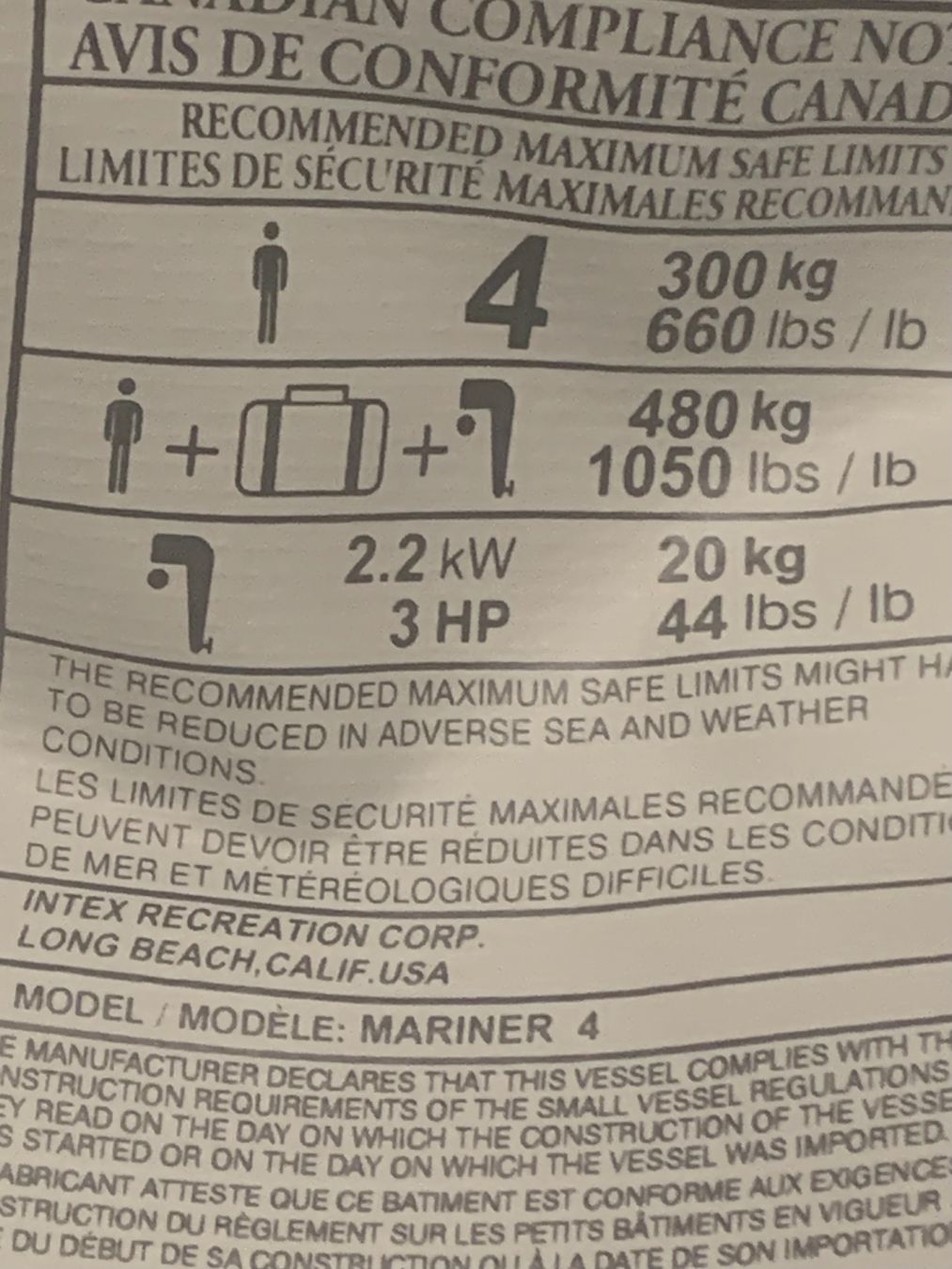Bateaux: Schlauchboot Intex Mariner4 – D'occasion à Wichtrach par russo 5