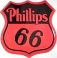Blechschild - PHILLIPS 66 ROUTE 66 ROT