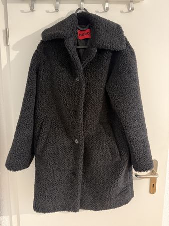Hugo Boss Damen Teddy Jacke, Schwarz, Winter, Grösse 36