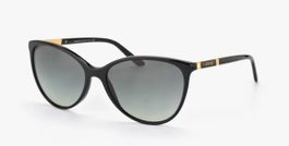 Versace Damen-Sonnenbrille, Schwarz mit goldenen Details
