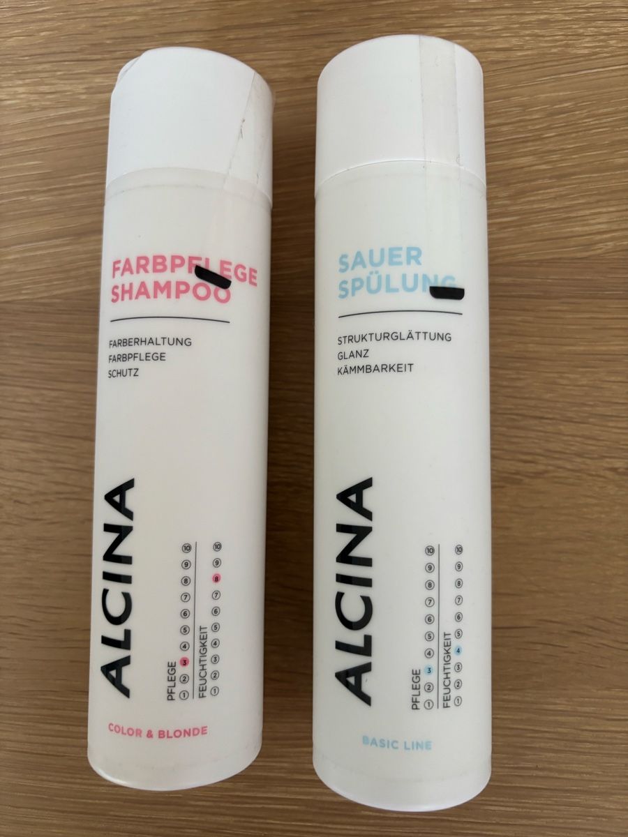 Prodotti per capelli: ALCINA Farbpflege Shampoo & Sauer Spülung – Nuovo e nell'imballaggio originale da Zürich venduto da sihafa