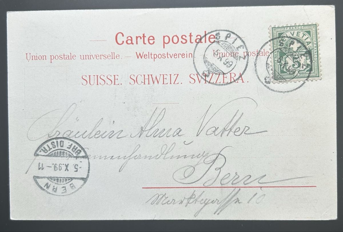 Cartoline postali: Gruss aus Spiez Litho  – Usato da Horw venduto da Tellbub 1