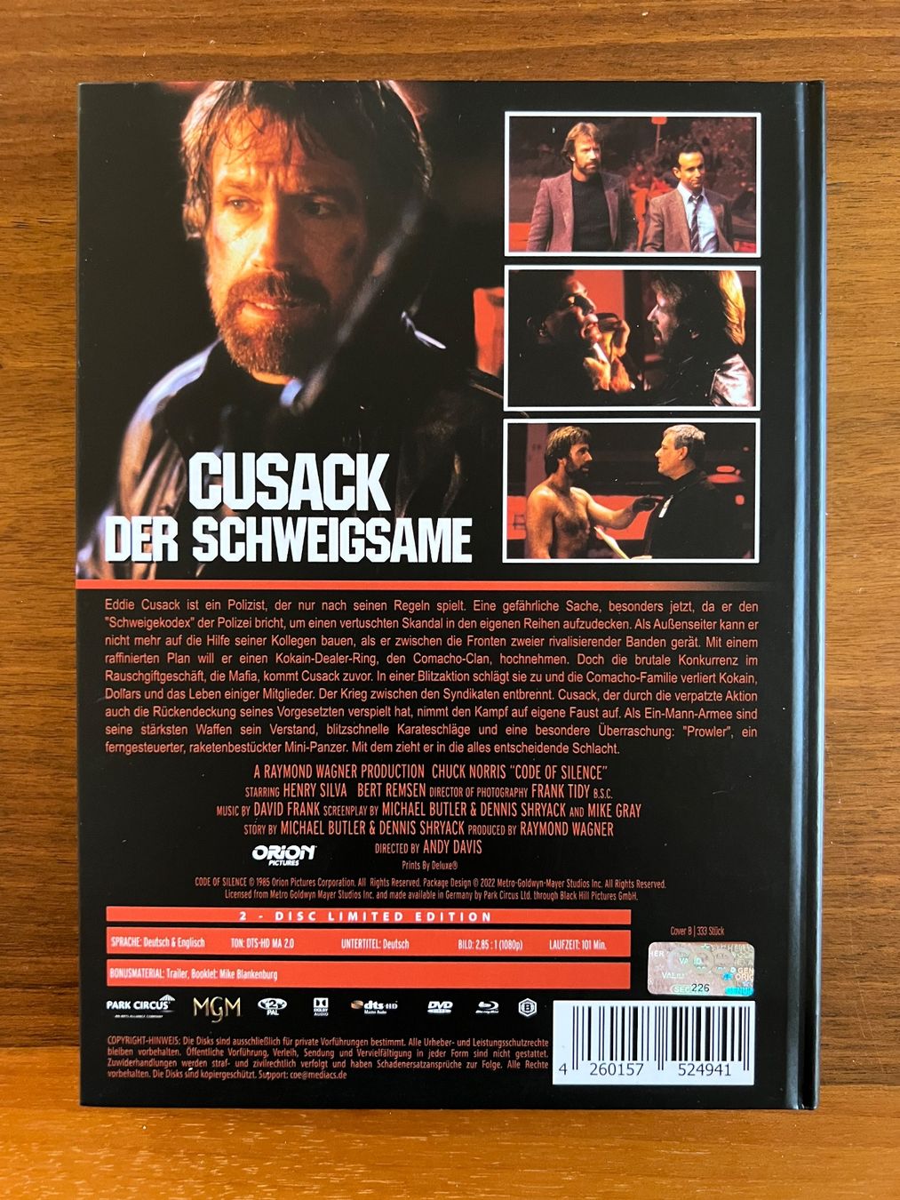 Tutti i DVDs: Cusack Der Schweigsame Bluray/DVD Mediabook – Nuovo (secondo la descrizione) da Regensberg venduto da Predator1972 1