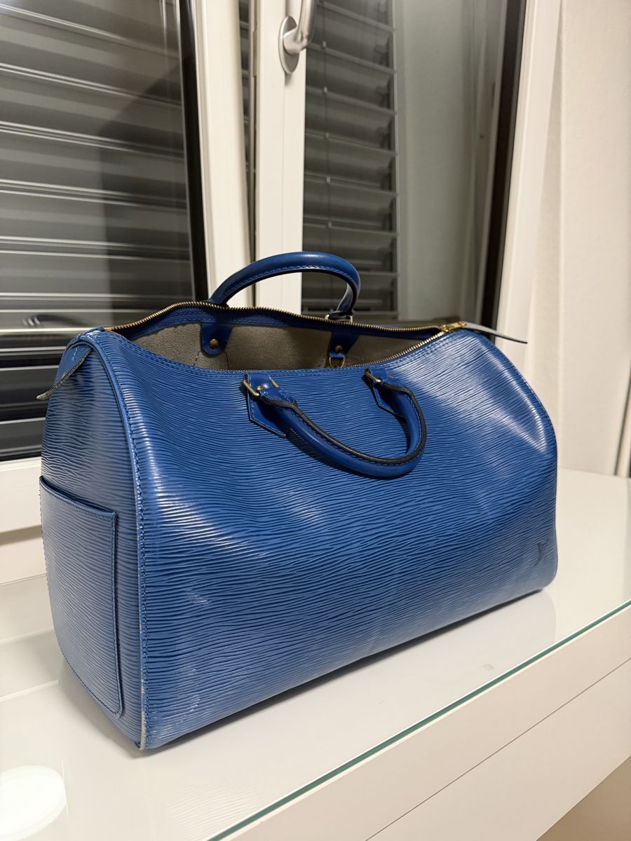 Louis Vuitton Borse: Louis Vuitton Blue Epi Leather Speedy 35 – Usato da Lauerz venduto da Kris1996 2