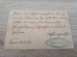Carte - Correspondance Mechanische Schreinerei
