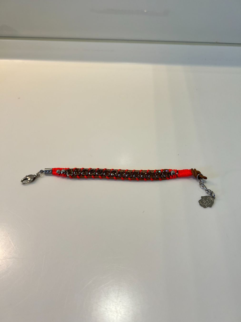 Bracciali & Braccialetti: Strassarmband in braun mit orange – Usato da Muri b. Bern venduto da michellew23 1