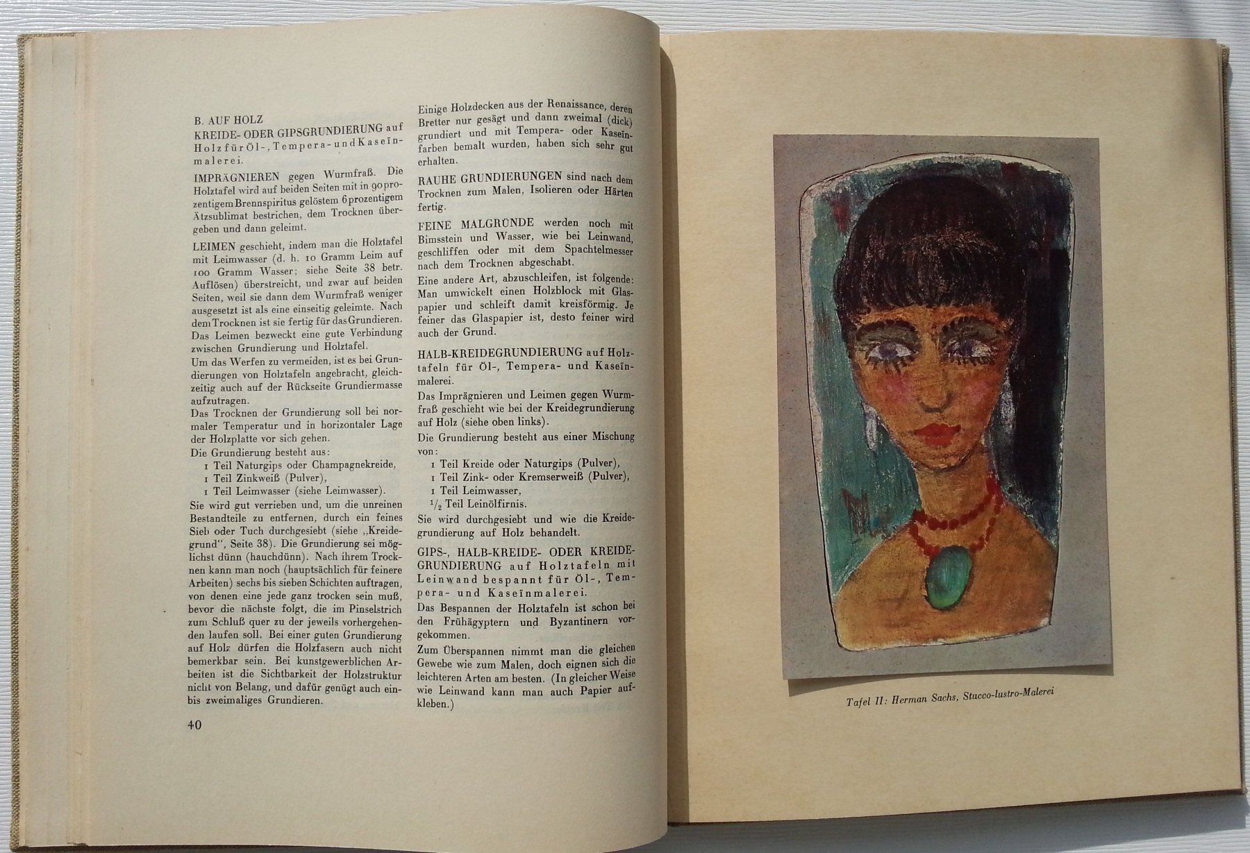 Libri: LEHRBUCH DER MALTECHNIK, Herman Sachs, 1927 – Usato da Oberriet SG venduto da Manick 4