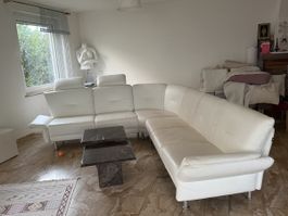LEU Swiss Dick-Leder Ecksofa von Schubiger